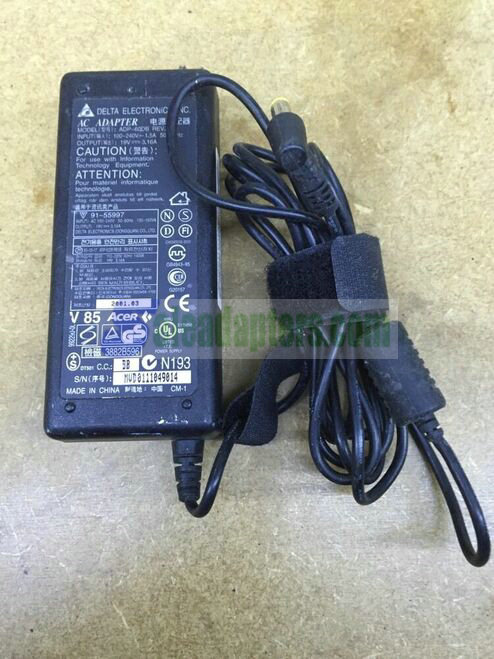 Genuine Delta AC Adapter Model APD-60DB 19V 3.16A Genuine Delta AC Adapter Model APD-60DB 19V 3.16A