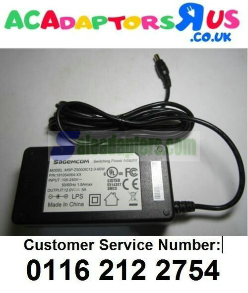 12.0V 5A SAGEMCOM Switching Power Adaptor Model:MSP-Z5000IC12.0-60W 12.0V 5A SAGEMCOM Switching Power Adaptor Model:MSP-Z5000IC12.0-60W