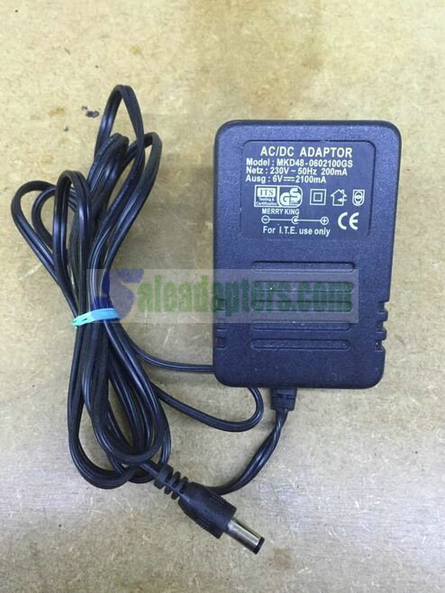 Genuine Merry King AC/DC Model MKD48-0602100GS 6V 2100mA Genuine Merry King AC/DC Model MKD48-0602100GS 6V 2100mA